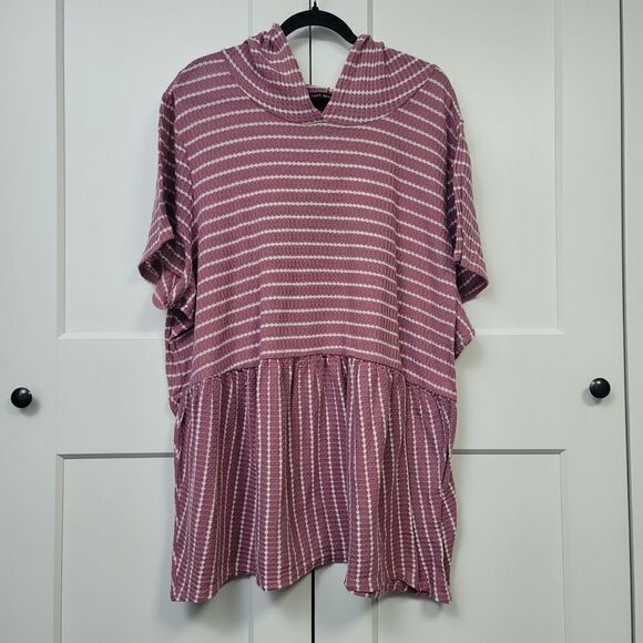 Lane Bryant plus size hooded baby doll top, 26/28 - Picture 5 of 7